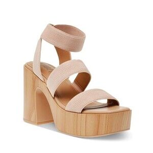 Wild Pair Womens 8 M Nude Fabric Scarlitte Strappy Platform Sandals NIB SU6